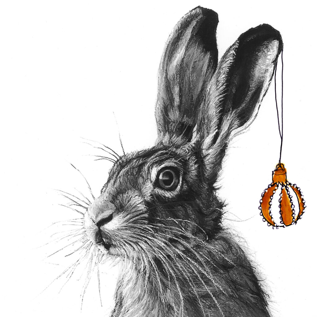 Hare Christmas Card - Lucy Boydell