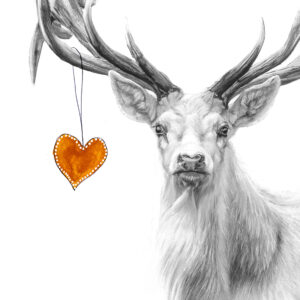 White Stag Christmas Card - Lucy Boydell